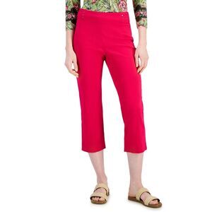 Women's Pull On Slim-Fit Rivet Detail Cropped Pants